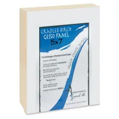 American Easel Gessoed Wood Painting Panel - 5" x 7", 1-5/8" Deep Cradle