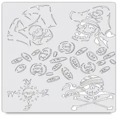 Iwata Artool Freehand Template - Curse of the Skull Master Buccaneer