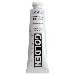 Golden Heavy Body Artist Acrylics - Interference Blue (Fine), 2 oz Tube