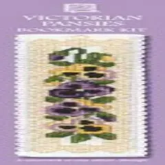 Victorian Pansies Bookmark - Cross Stitch Kit Multicolor