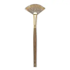 Winsor & Newton Monarch Mongoose Brush - Fan, Long Handle, Size 4