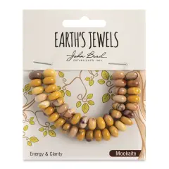 John Bead Earth&rsquo;s Jewels Mookaite Beads - Donut Rondelle, Pkg of 41, 5 mm x 8 mm