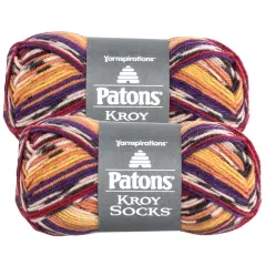 (Pack of 2) Patons Kroy Socks Yarn-Sunset Jacquard