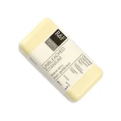 R&F Encaustic Paint Block - Unbleached Titanium, 40 ml block