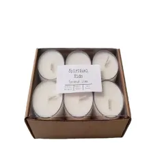 Coconut & Lime Soy Tealights 12 Count Hand Poured with All Natural Soy Wax and Fragrant/ Essential Oils!