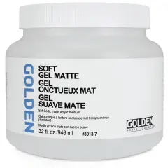 Golden Soft Acrylic Gel Medium - Matte, 32 oz jar