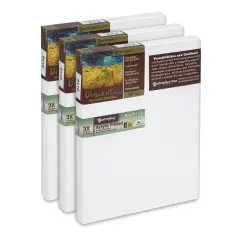 Masterpiece Vincent Pro Sausalito Cotton Canvas - Value Pack of 3, 8" x 10" Acrylic Primed