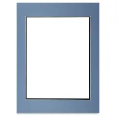 Blick Double Mat - Biscay Blue / Newport Blue, 18" x 24" (13-1/2" x 17-1/2" Opening)