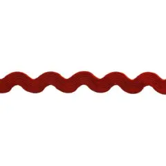 Belagio Medium Ric Rac Trim, 0.75" Wide, 25-Yard Bolt, Red