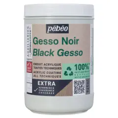 Pebeo Studio Green Gesso - Black, 945 ml