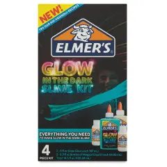 Elmer's Slime Kit - Glow in the Dark Slime Kit, Natural and Blue
