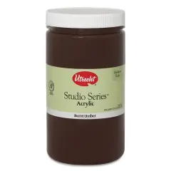 Utrecht Studio Series Acrylic Paint - Burnt Umber, Quart