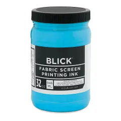 Blick Water-Base Acrylic Textile Screen Printing Ink - Peacock Blue, Quart
