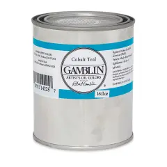 Gamblin Artist's Oil Color - Cobalt Teal, 16 oz Can