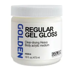 Golden Regular Acrylic Gel Medium - Gloss, 16 oz jar