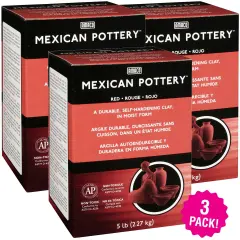Multipack of 3 - Mexican Self-Hardening Clay 5lb-Red