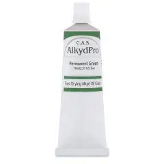 CAS AlkydPro Fast-Drying Alkyd Oil Color - Permanent Green, 70 ml tube