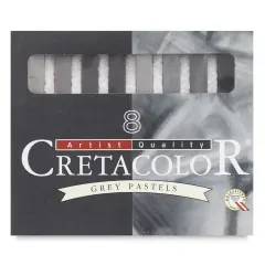 Cretacolor Pastel Carre Hard Pastel Set - Set of 8, Grays