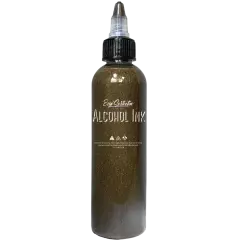 Premium Alcohol Ink | Metallic and Vibrant | High Saturated Unique Colors | For Tumblers, Coasters, Resin Dye, Alcohol Ink Paper, Yupo, Resin Petri Dish | 4 oz by volume | by Ezgi Sertcetin Metallic brownie