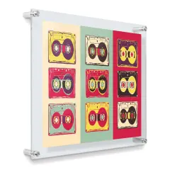 Wexel Art Double Panel Acrylic Display Frame - 19" x 23", Silver Hardware