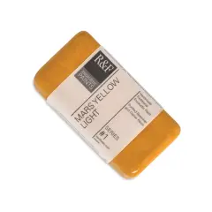 R&F Encaustic Paint Block - Mars Yellow Light, 40 ml block