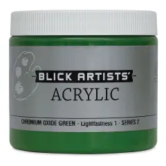 Blick Artists' Acrylic - Chromium Oxide Green, 16 oz jar