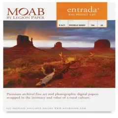 Legion Moab Entrada Digital Rag Paper - 8-1/2" x 11", Bright White, 190 gsm, Pkg of 25