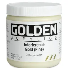 Golden Heavy Body Artist Acrylics - Interference Gold (Fine), 8 oz Jar