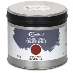 Cranfield Traditional Relief Ink - Deep Red, 500 g