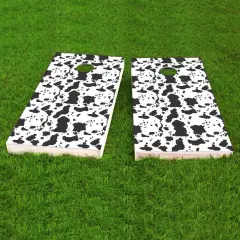 Cowhide Print Cornhole Board Stencil