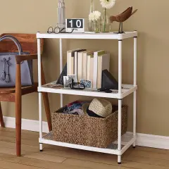 Design Ideas MeshWorks Shelving Units - White, 3-Tier