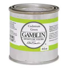 Gamblin Artist's Oil Color - Cadmium Green, 8 oz Can