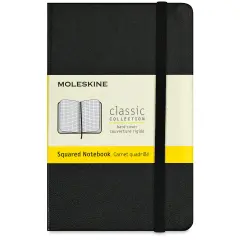 Moleskine Classic Hardcover Notebook - Black, Gridded, 5-1/2" x 3-1/2"