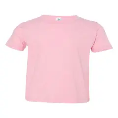 Rabbit Skins&reg; Toddler Crewneck Short Sleeve Fine Jersey Tee Pink