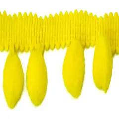 Belagio Pom Trim, 1.25" Wide, 10-Yard Bolt, Bright Yellow