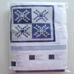 Xs and Os Quilt Kit Wall Hanging 29 Inches square by Connecting Threads