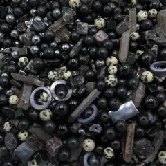 Mix of Gemstone Beads ~ Black, White & Neutral & Warm Mix ~ You Choose (3oz) (NS593)