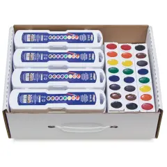 Prang Semi-Moist Watercolor Paint - Oval Pans and Refills, Masterpack of 36