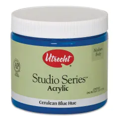 Utrecht Studio Series Acrylic Paint - Cerulean Blue Hue, Pint