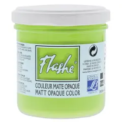 Lefranc & Bourgeois Flashe Vinyl Paint - Bright Green, 125 ml jar