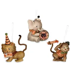 Halloween Animal Ornament - Set of 3