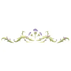 Thistle Wall Stencil | 3139 by Designer Stencils | Floral Stencils | Reusable Art Craft Stencils for Painting on Walls, Canvas, Wood | Reusable Plastic Paint Stencil for Home Makeover | Easy to Use & Clean Art Stencil
