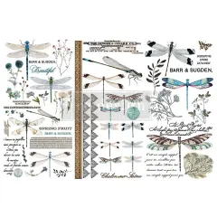Prima Marketing Re-Design Decor Transfers 6"X12" 3/Sheets-Spring Dragonfly