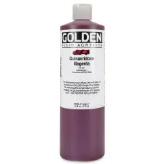 Golden Fluid Acrylics - Quinacridone Magenta, 16 oz bottle