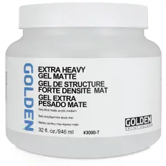 Golden Extra Heavy Acrylic Gel Medium - Matte, 32 oz jar