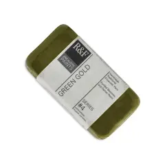 R&F Encaustic Paint Block - Green Gold, 40 ml block