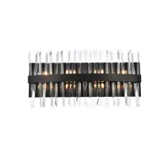 Serephina 24 inch crystal bath sconce in black