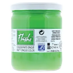 Lefranc & Bourgeois Flashe Vinyl Paint - Spring Green, 400 ml jar
