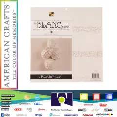 DCWV&reg;️ STACKS 12" x 12" - SINGLE-SIDED - LE BLANC - WHITE FOIL - 48 SHEETS PS-010-00077