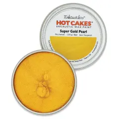 Enkaustikos Hot Cakes Encaustic Paint - Super Gold Pearl, 45 ml tin
